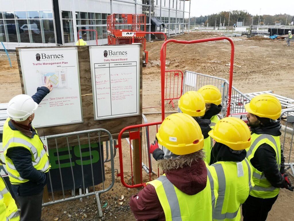 Site safety tour with Barnes Construction
 