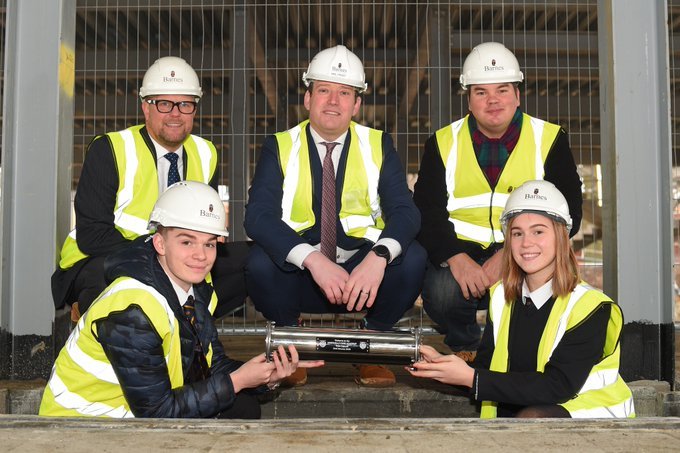 Barnes Construction buries time capsule at Essex academy