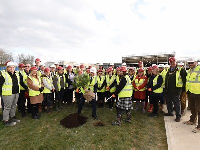 Mildenhall Hub topping out with a tree-planting ceremony