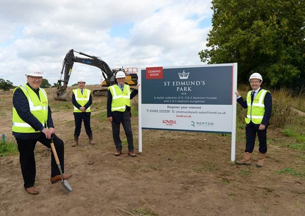 Ground breaking at St Edmund's Park, Acle in Norfolk